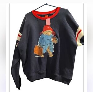 Navy Blue Paddington Bear Womens Sweatshirt